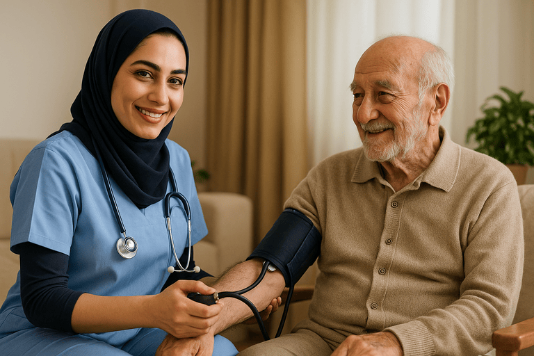 مراقبت های پرستاری در خانه سالمندان اقاقیا